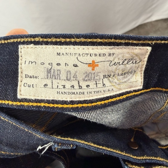 Imogene + Willie Elizabeth Slim Jeans in Indigo Size 27 Long - Picture 9 of 15